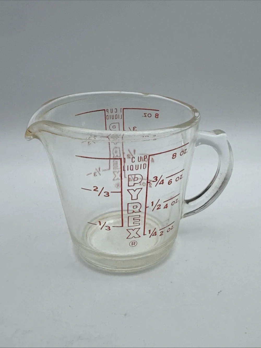 Vintage PYREX 1 Cup Liquid 8 oz Measuring Cup 508 D Handle